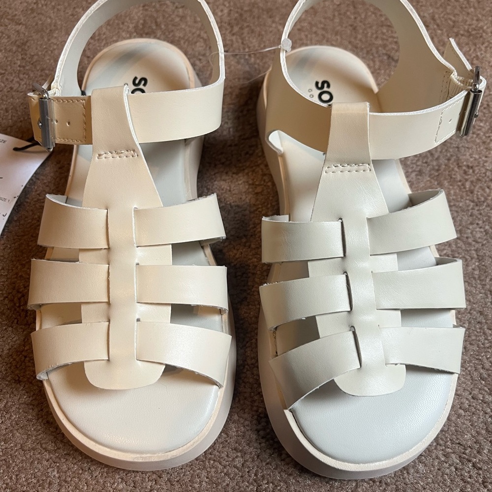 White Kids Sandals